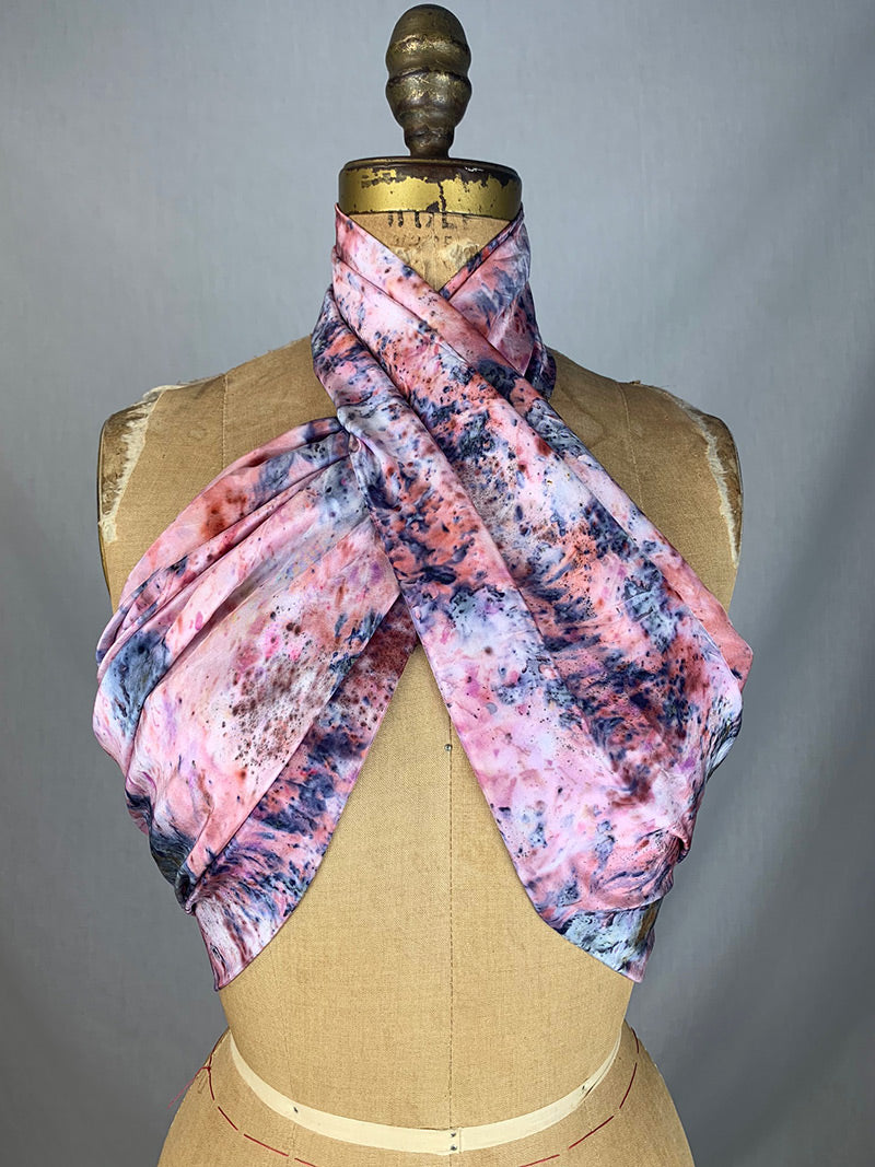 Plant Dyed Silk Sarong/Shawl- Lotus