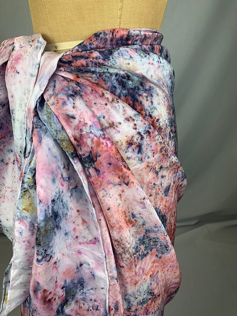 Plant Dyed Silk Sarong/Shawl- Lotus