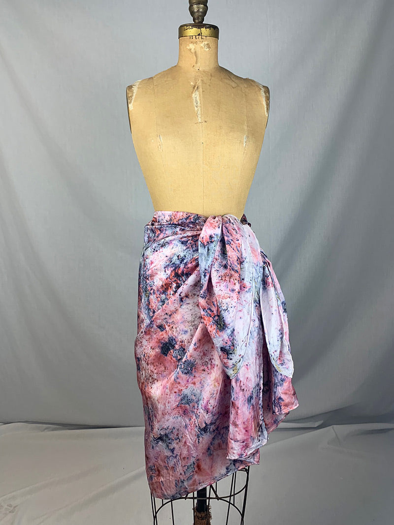Plant Dyed Silk Sarong/Shawl- Lotus
