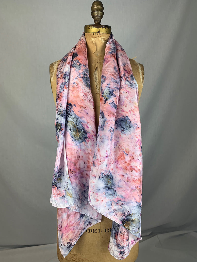 Plant Dyed Silk Sarong/Shawl- Lotus