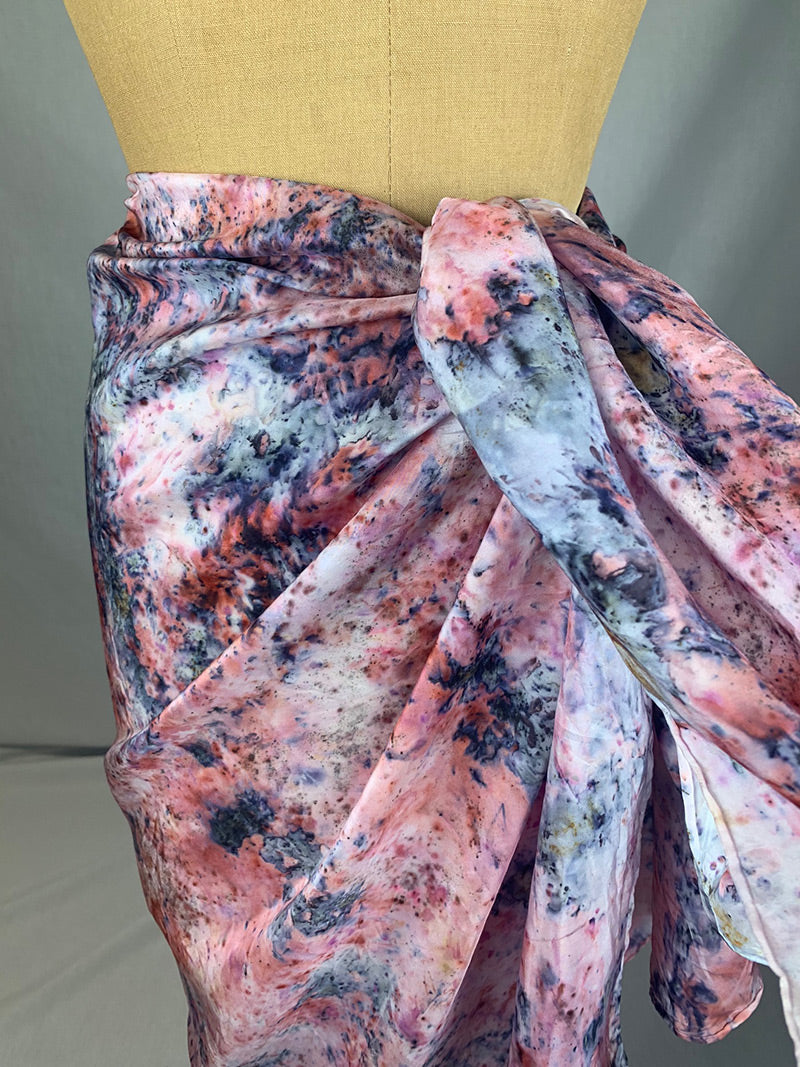 Plant Dyed Silk Sarong/Shawl- Lotus