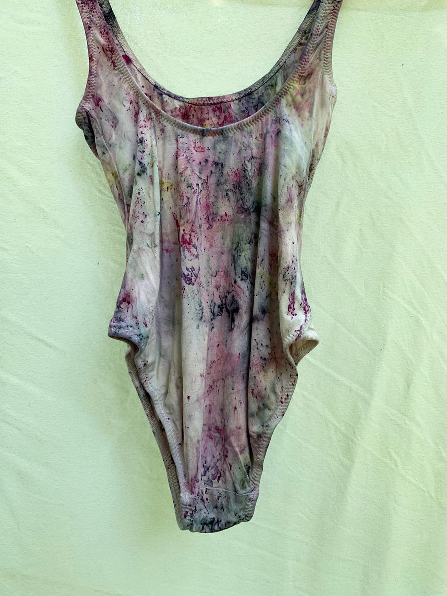 Botanically Dyed Bodysuit - Prickly Pear - (size S)