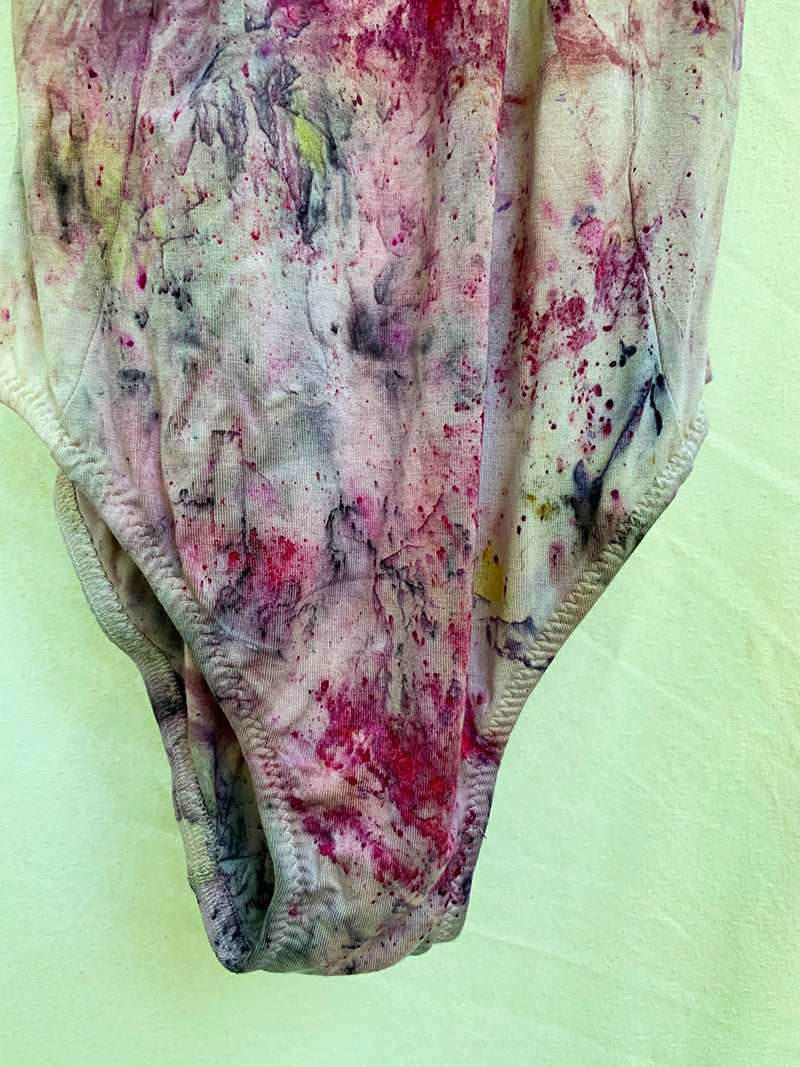 Botanically Dyed Bodysuit - Prickly Pear - (size S)
