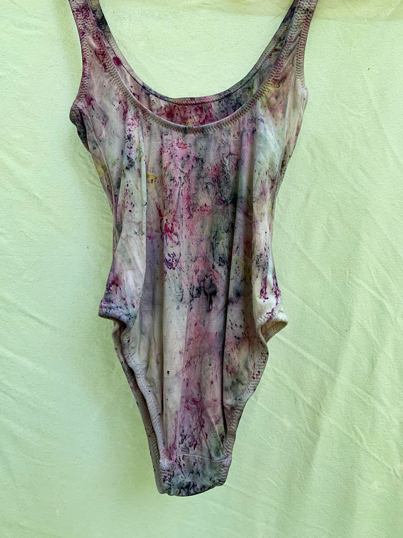 Botanically Dyed Bodysuit - Prickly Pear - (size S)
