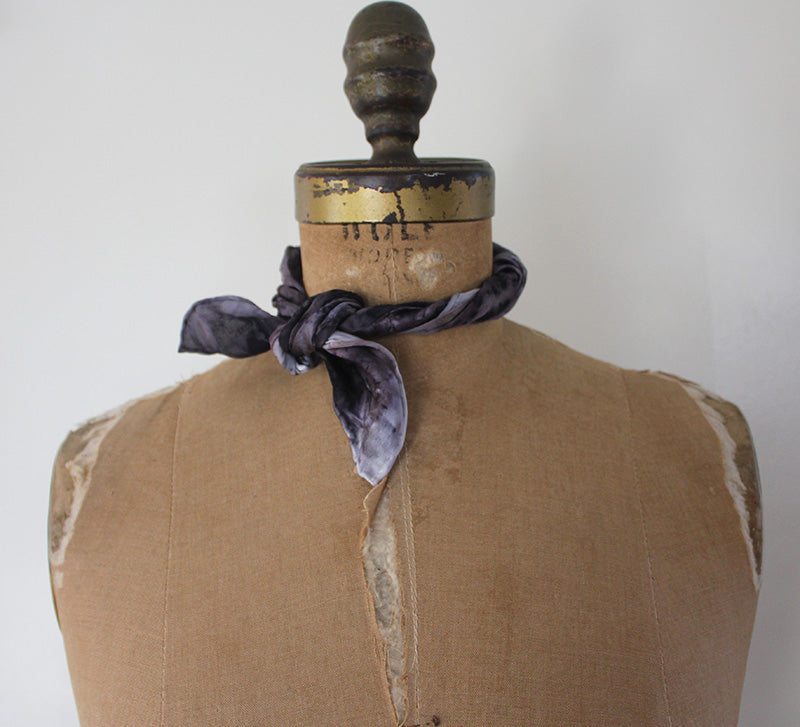 Silk Plant Dye Bandana/Pocket Square/Altar Cloth