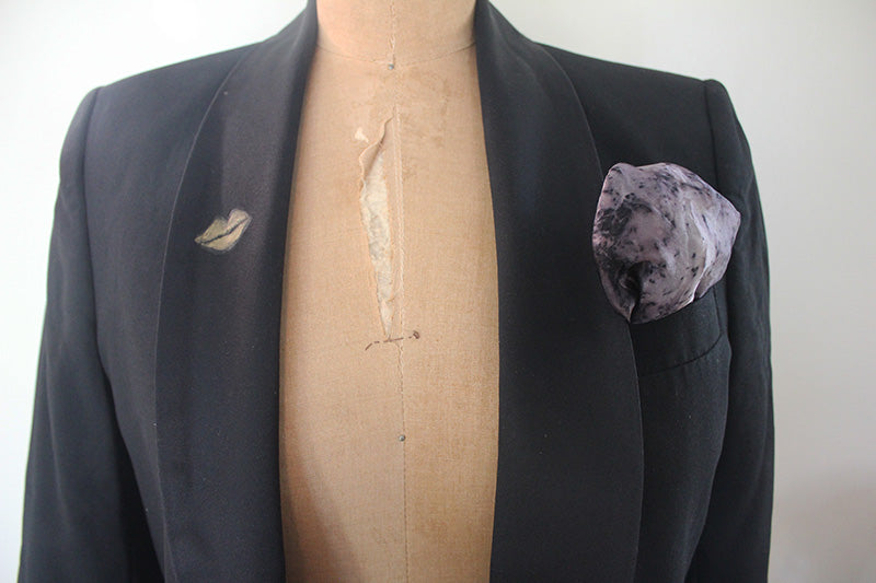 Silk Plant Dye Bandana/Pocket Square/Altar Cloth
