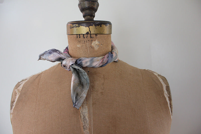 Plant Dyed Pocket Square/Bandana/Altar Cloth