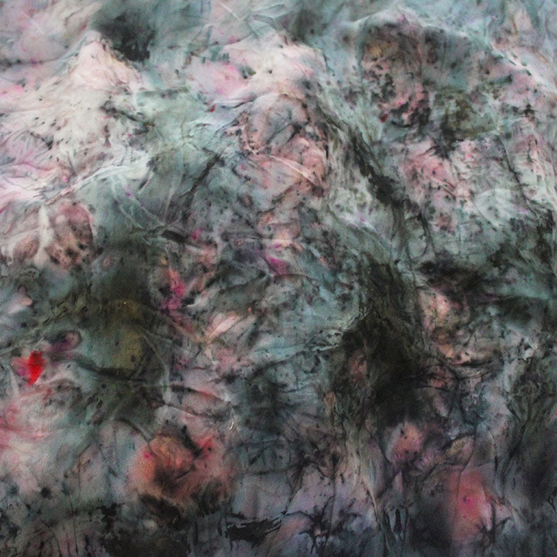 Plant Dyed Silk Altar Cloth/Bandana/Pocket Square - bouquet