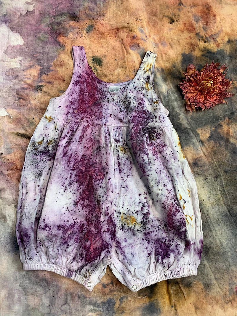 Cotton Plant Dyed Romper - 24M