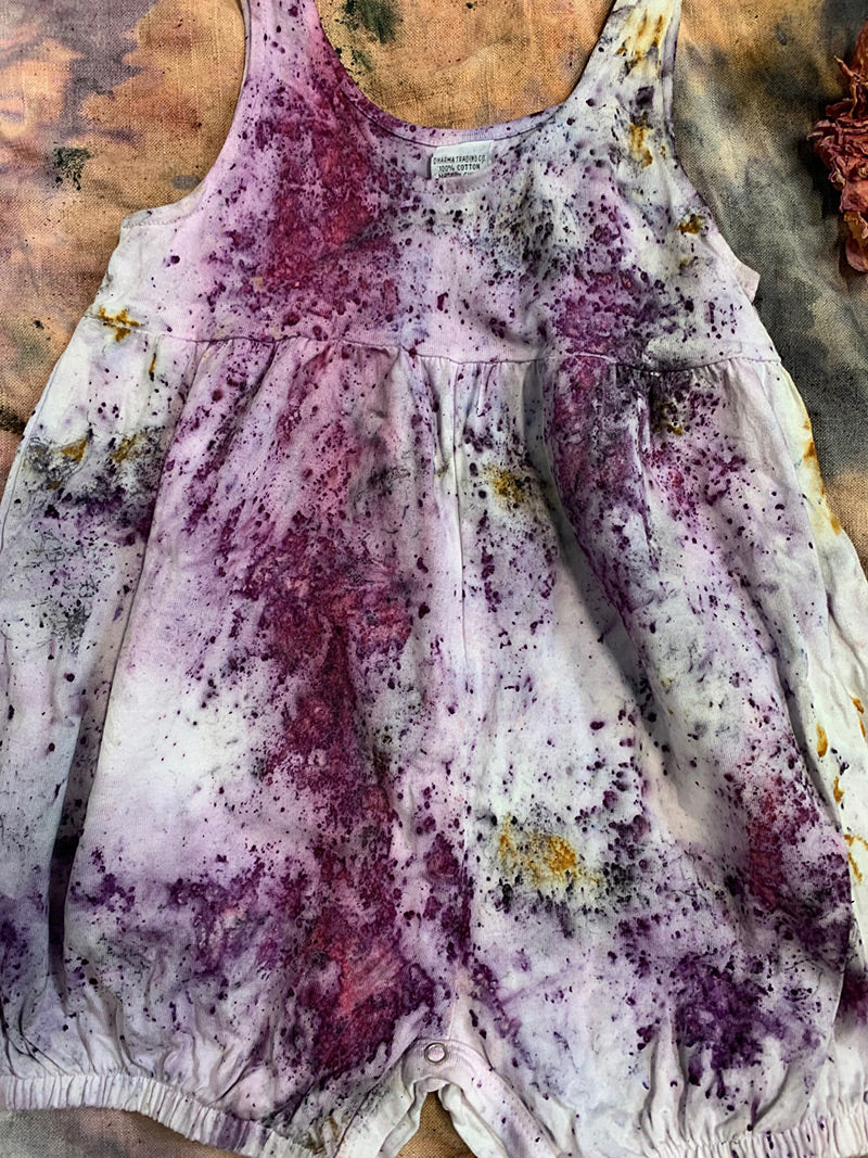 Cotton Plant Dyed Romper - 24M