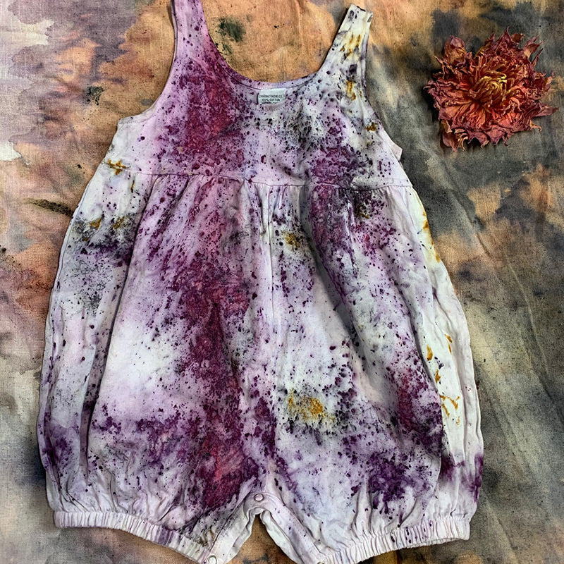 Cotton Plant Dyed Romper - 24M