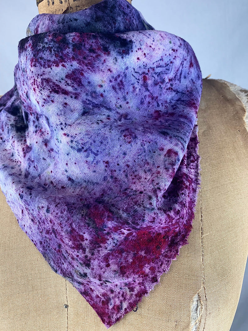 Raw Silk Bandana / Altar Cloth - Language Of The Rose