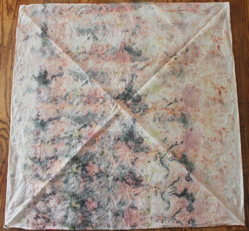 Plant Infused Cotton Bandana / Altar Cloth - Sandalwood + Iron