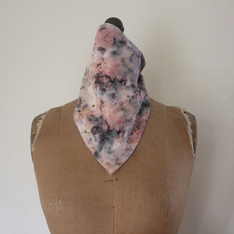 Plant Infused Cotton Bandana / Altar Cloth - Sandalwood + Iron