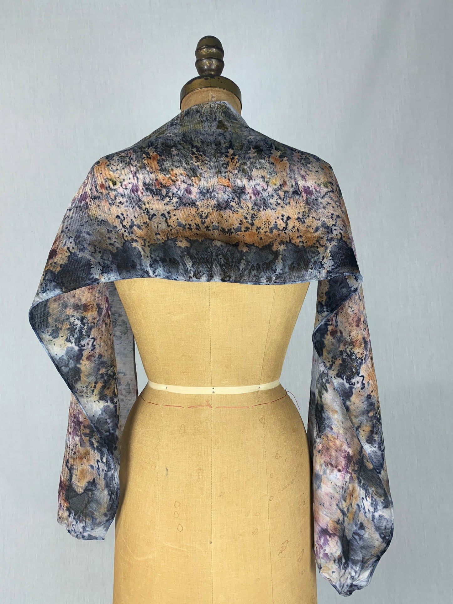 Plant Infused Wool & Silk Blend Scarf - Water Prayer