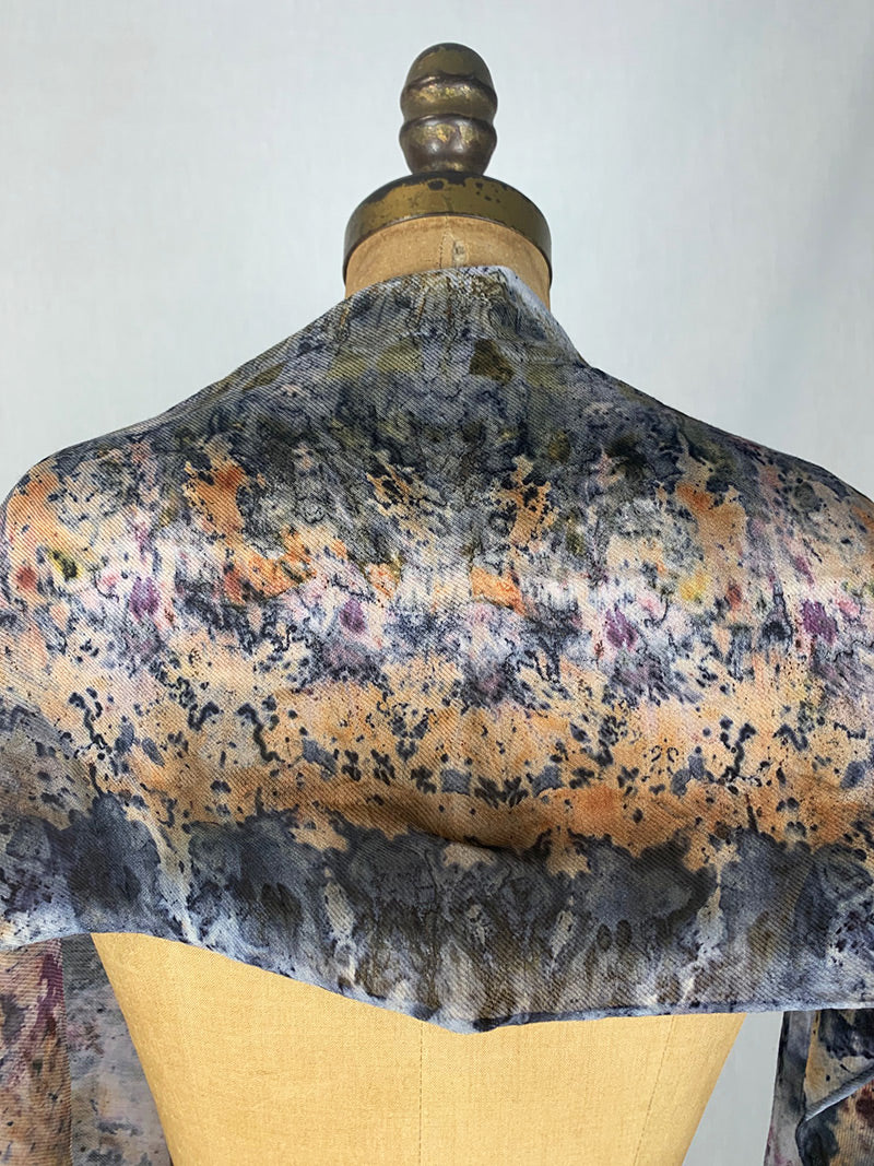 Plant Infused Wool & Silk Blend Scarf - Water Prayer