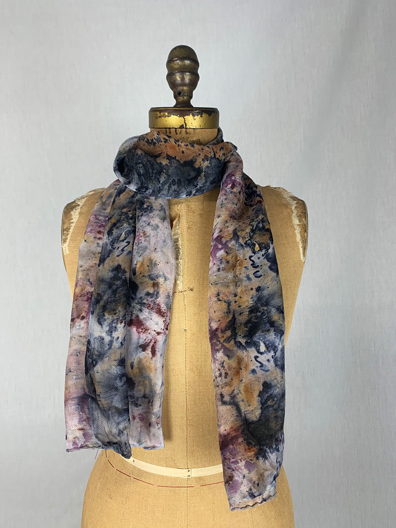 Plant Infused Wool & Silk Blend Scarf - Water Prayer