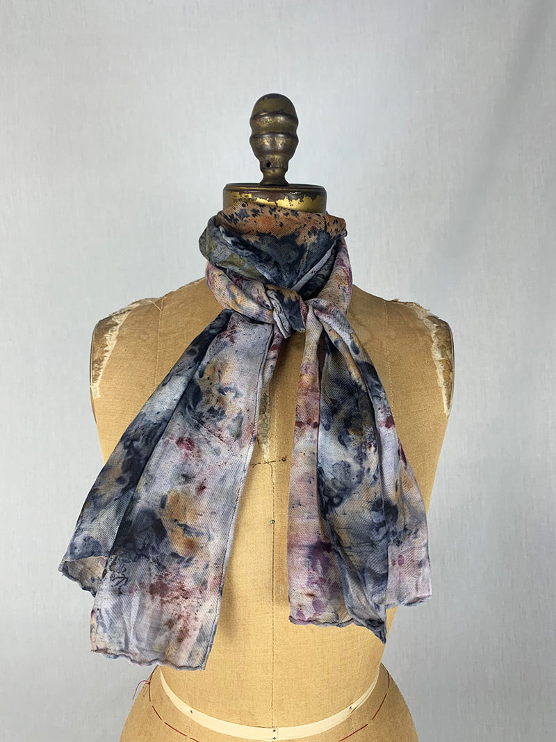 Plant Infused Wool & Silk Blend Scarf - Water Prayer