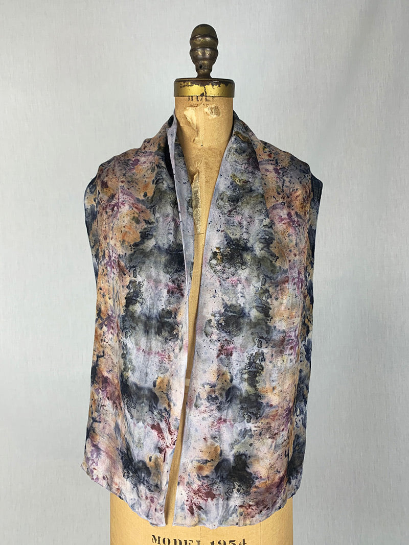 Plant Infused Wool & Silk Blend Scarf - Water Prayer