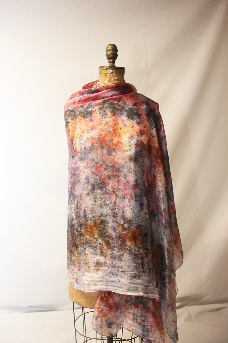 Plant Infused Silk Shawl - Spirit Team
