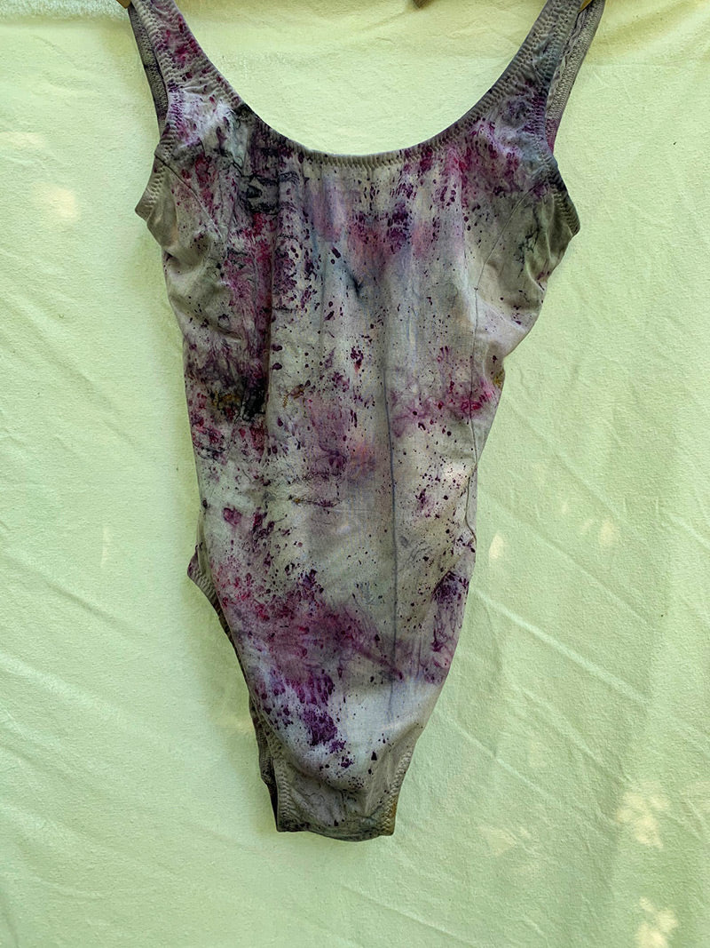 Botanically Dyed Bodysuit - Shooting Star - (size S)