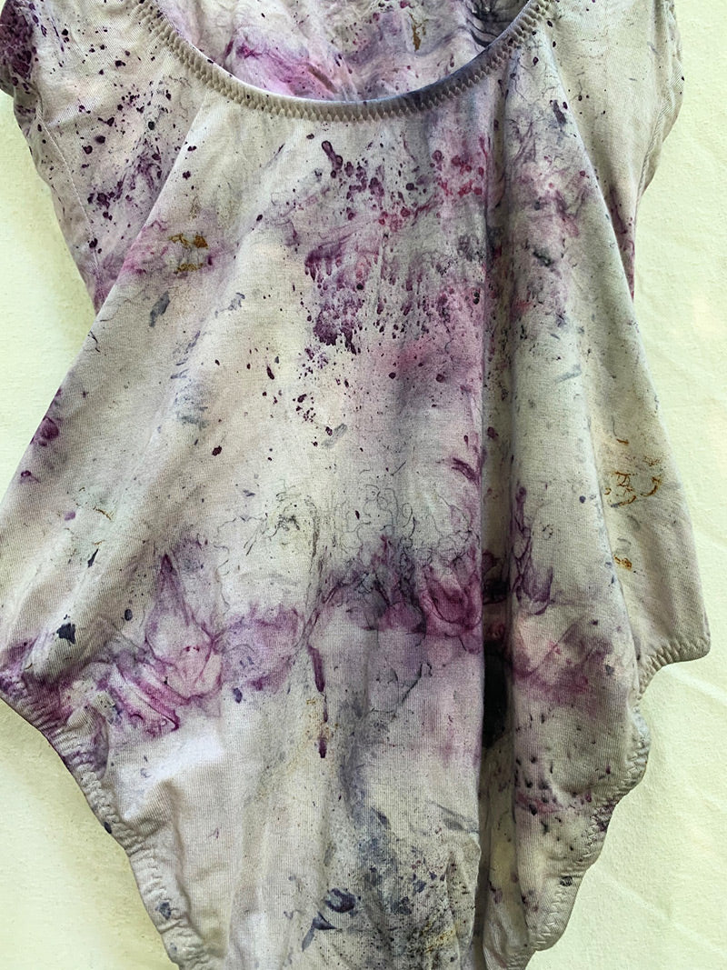Botanically Dyed Bodysuit - Shooting Star - (size S)