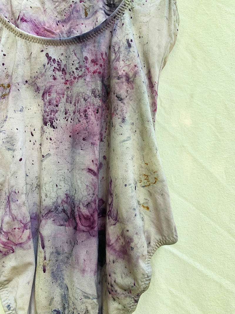 Botanically Dyed Bodysuit - Shooting Star - (size S)