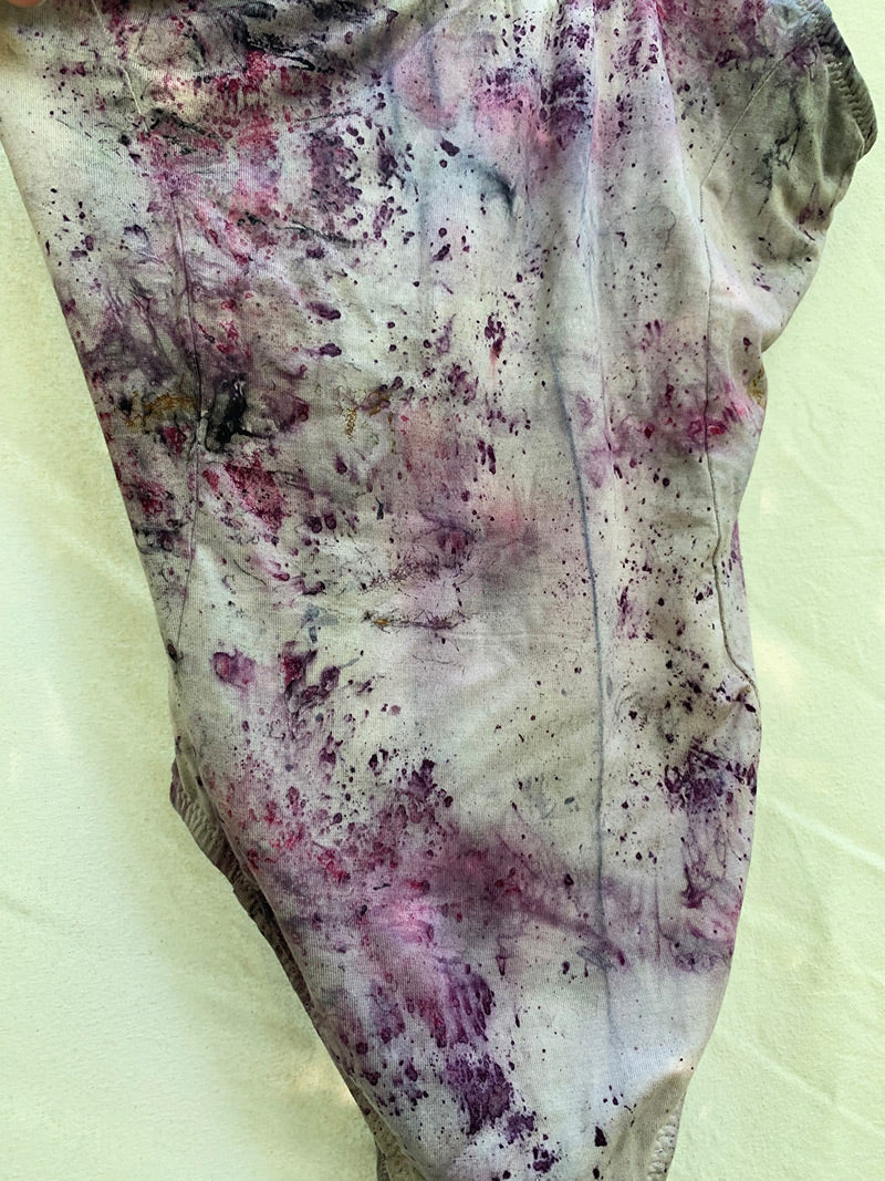 Botanically Dyed Bodysuit - Shooting Star - (size S)