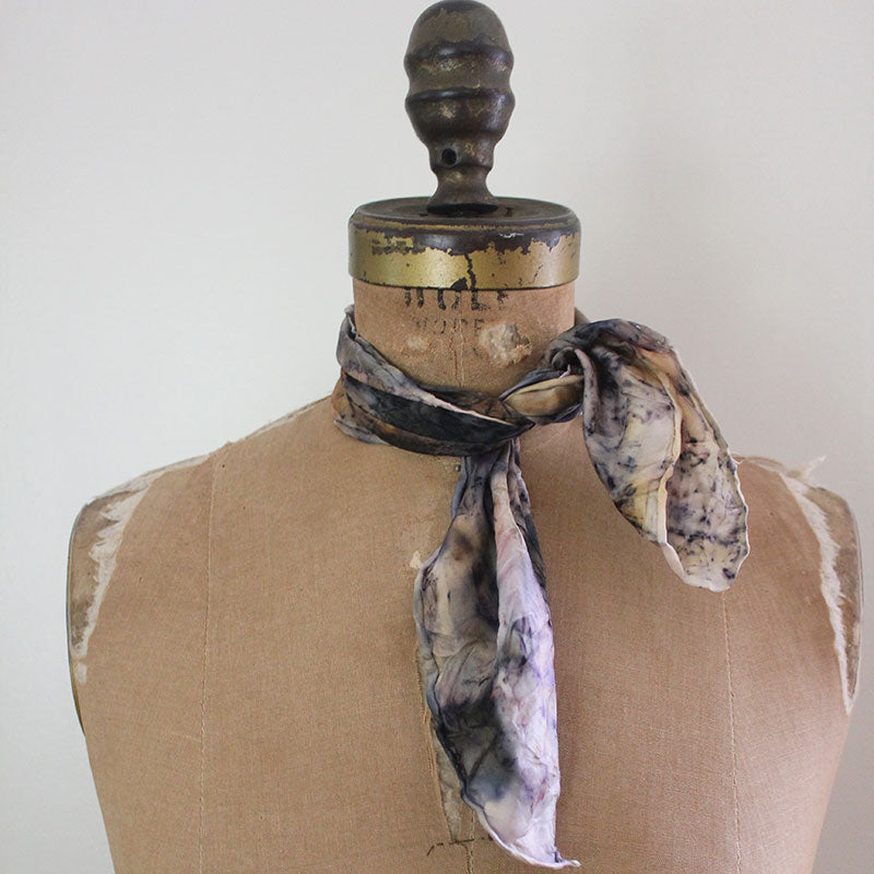 Plant Dyed Silk Altar Cloth/Bandana/Pocket Square