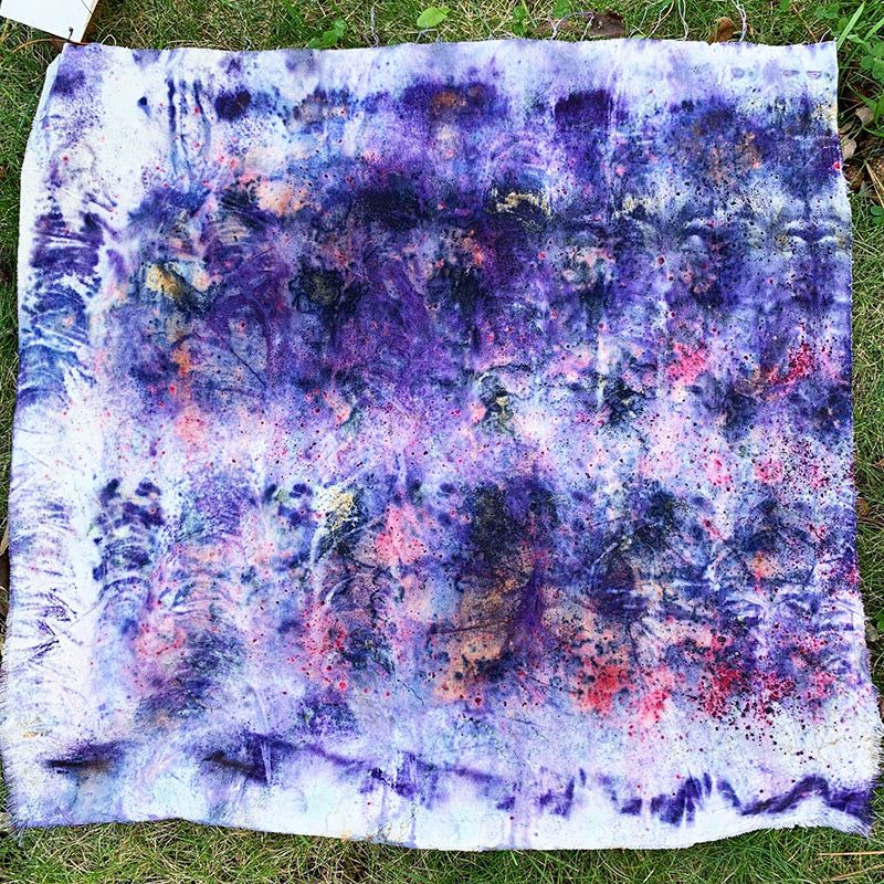Raw Silk Bandana/Altar Cloth - Galactic Eye