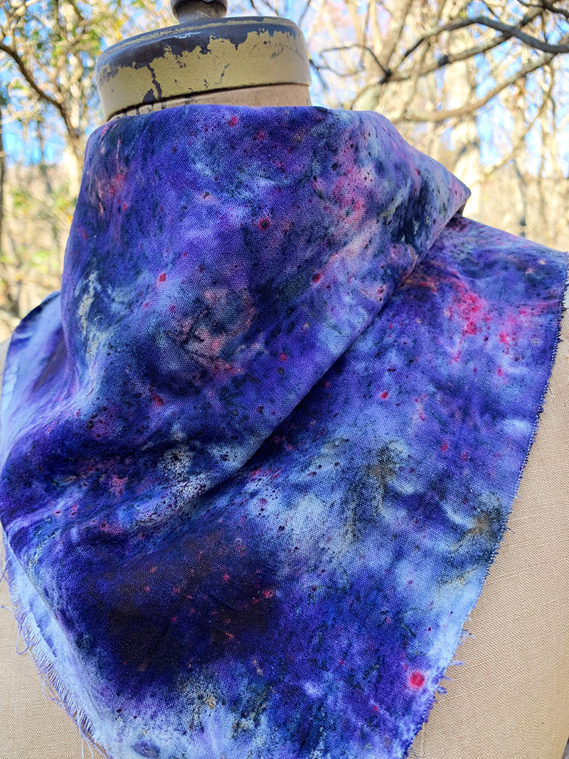 Raw Silk Bandana/Altar Cloth - Galactic Eye
