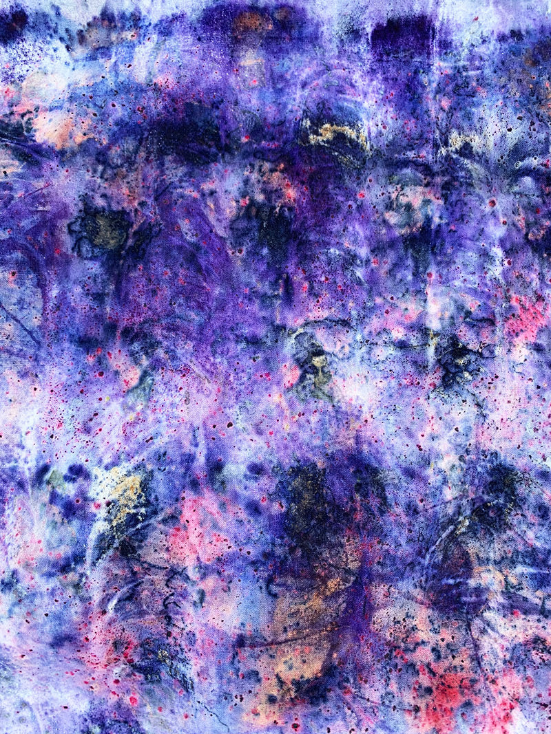 Raw Silk Bandana/Altar Cloth - Galactic Eye