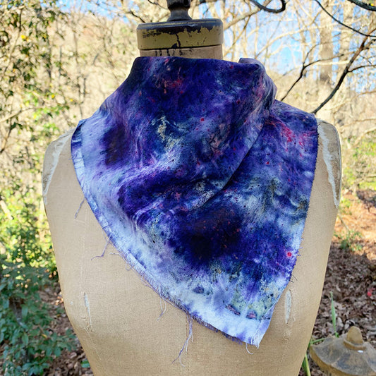 Raw Silk Bandana/Altar Cloth - Galactic Eye