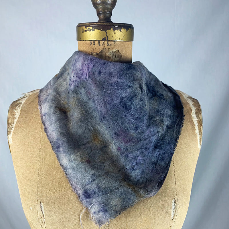 Raw Silk Bandana / Altar Cloth - Twilight