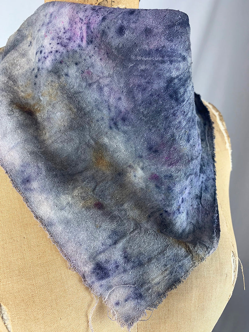 Raw Silk Bandana / Altar Cloth - Twilight