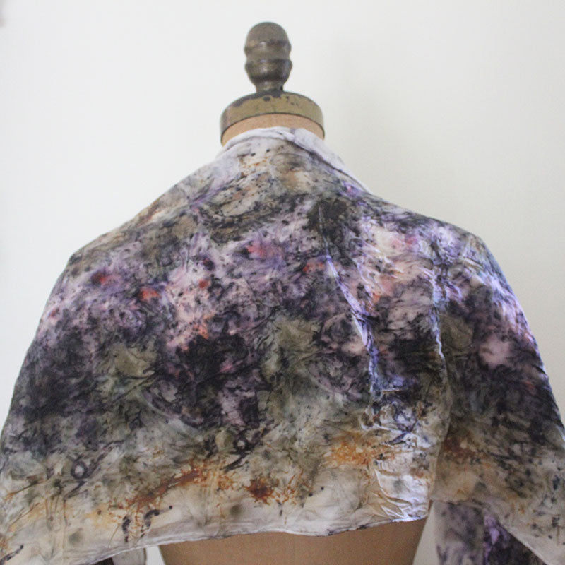 Plant Dyed Silk Scarf - Water Lily