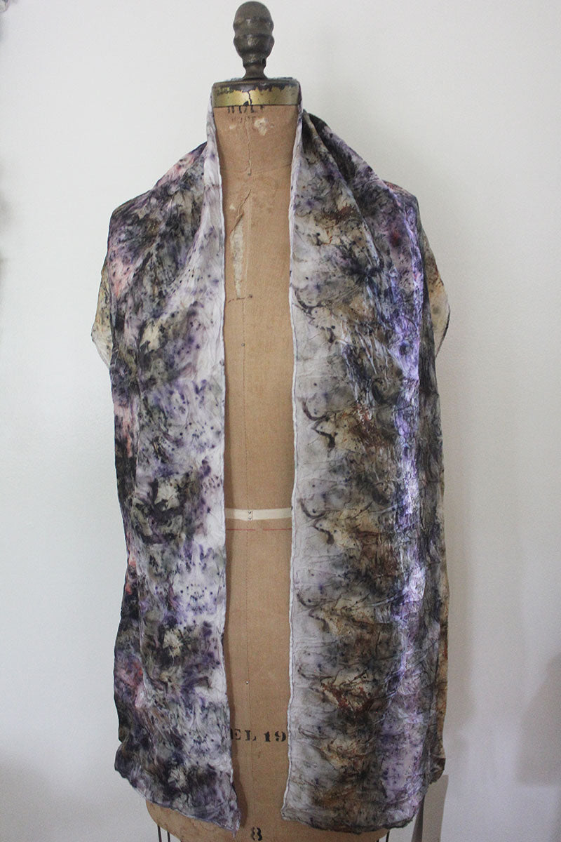 Plant Dyed Silk Scarf - Water Lily