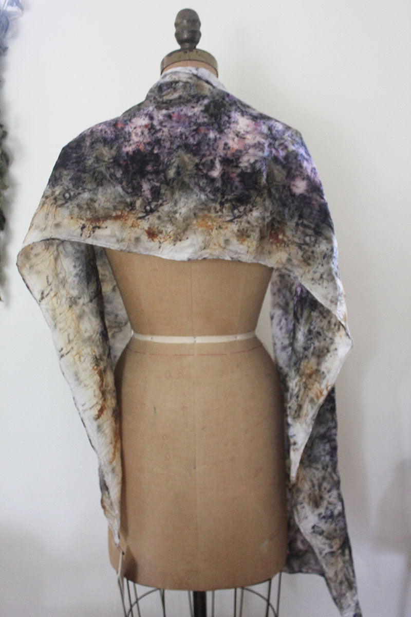 Plant Dyed Silk Scarf - Water Lily