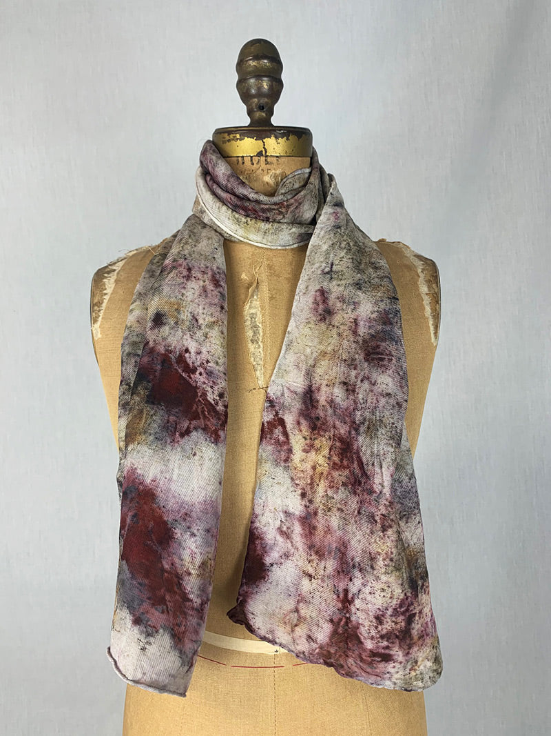 Plant Infused Wool & Silk blend Scarf - Stinging Nettle