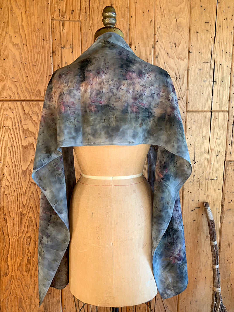 Plant Infused Silk Scarf - Lagoon