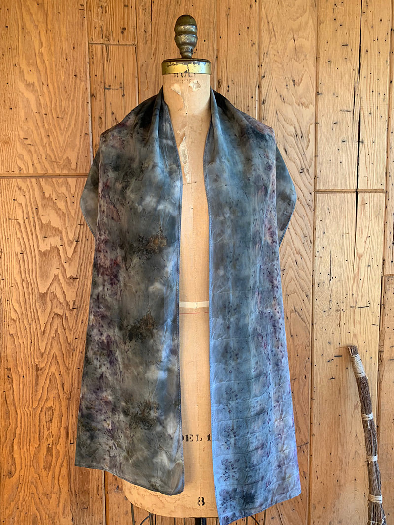 Plant Infused Silk Scarf - Lagoon
