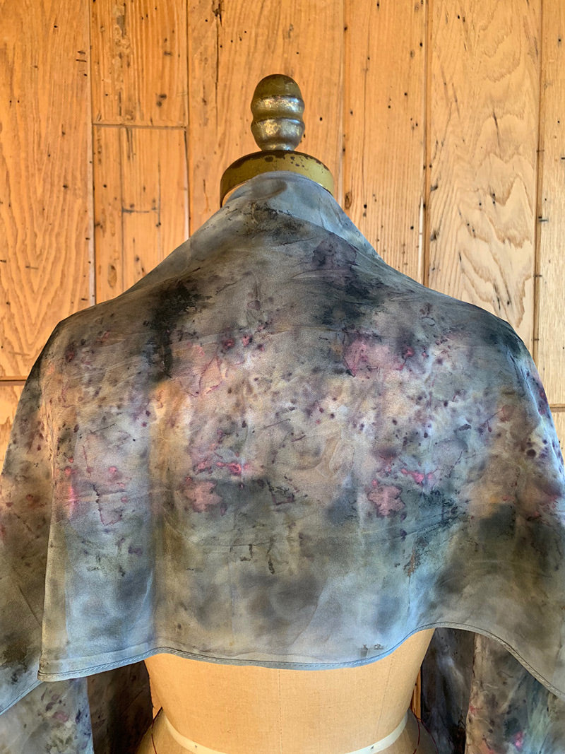 Plant Infused Silk Scarf - Lagoon