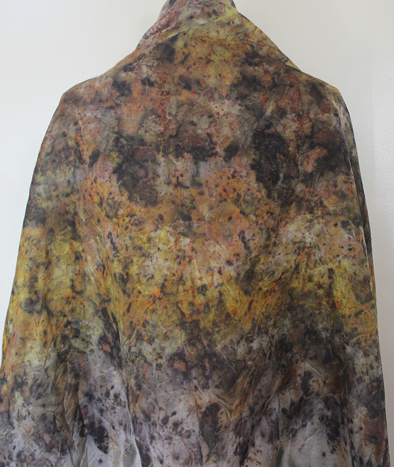 Plant Dyed Oversized Protection Shawl ~ Yellow