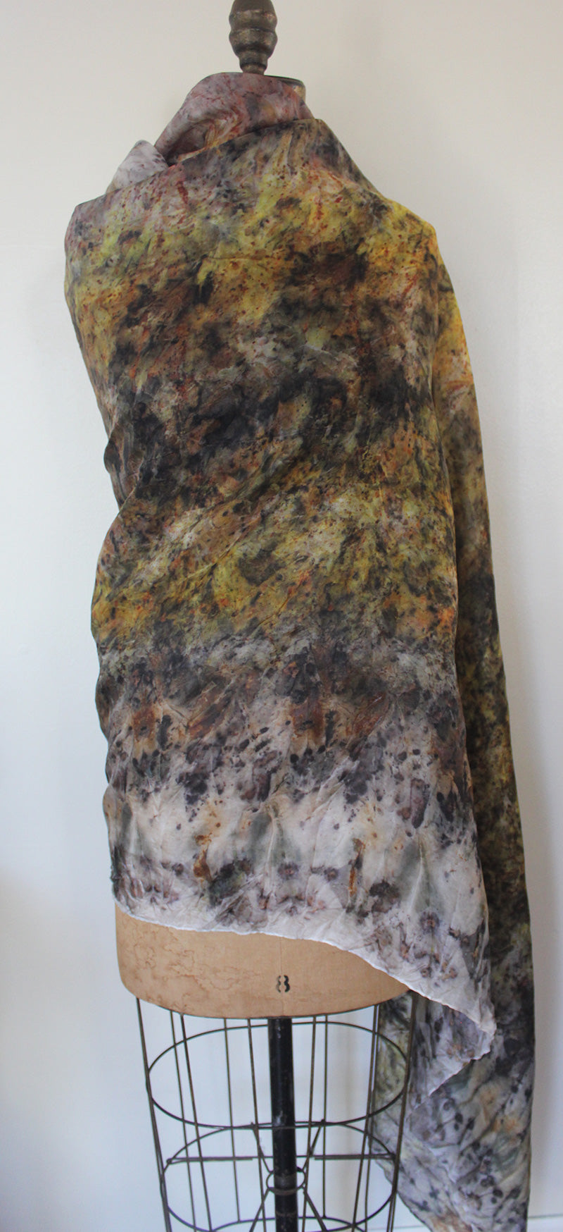 Plant Dyed Oversized Protection Shawl ~ Yellow
