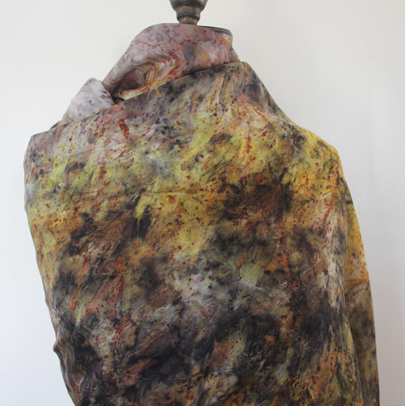 Plant Dyed Oversized Protection Shawl ~ Yellow