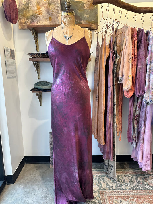 Silk slip dress maxi - hollyhock