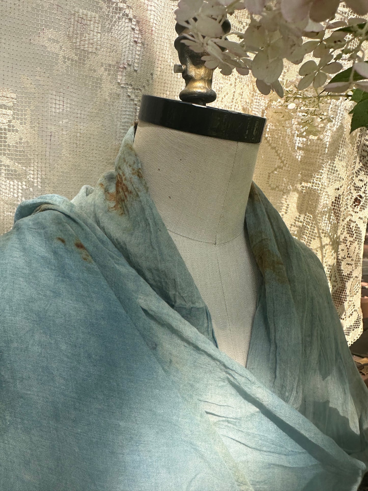 Xl organic cotton shawl - River rocks