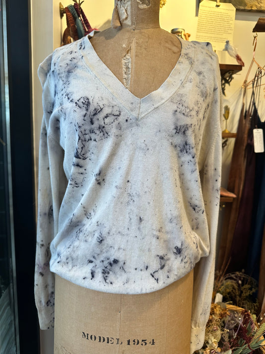 V neck sweater- spiral