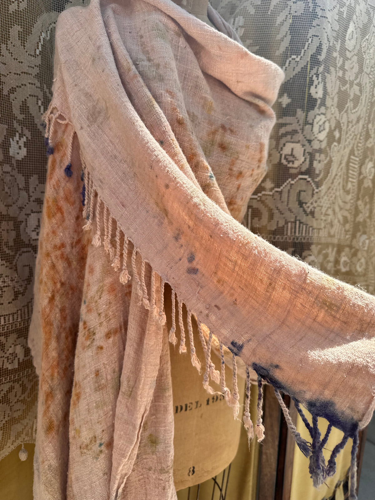 Hand loom silk shawl- ancestral knowing