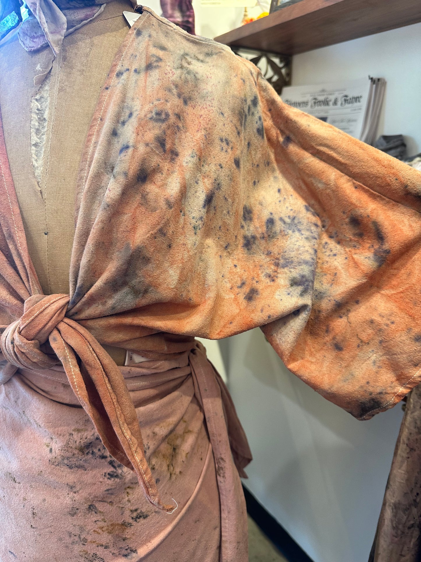 Raw silk wrap top - tulip 🌷